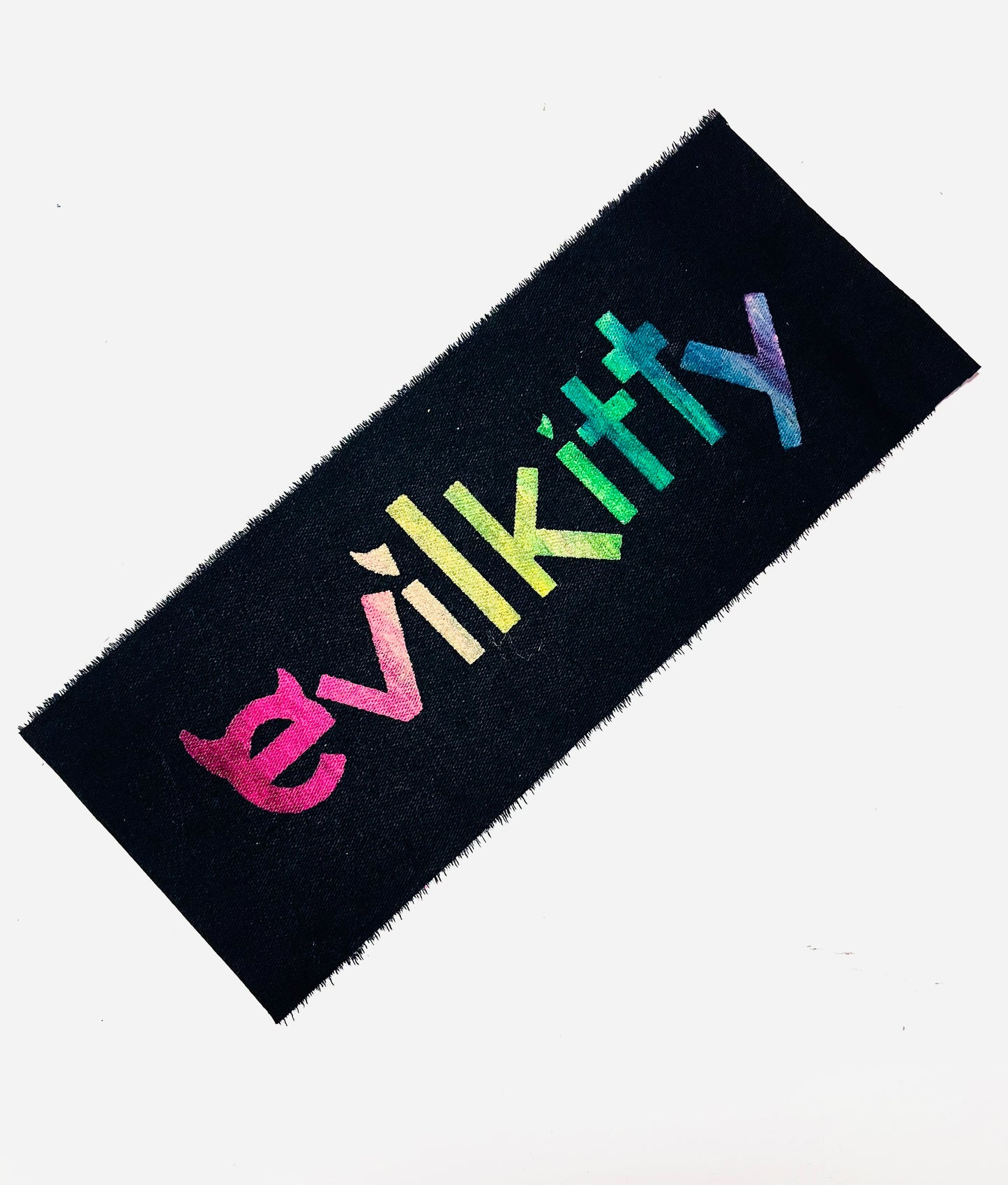 Evil Kitty Rainbow Patch 🌈🖤