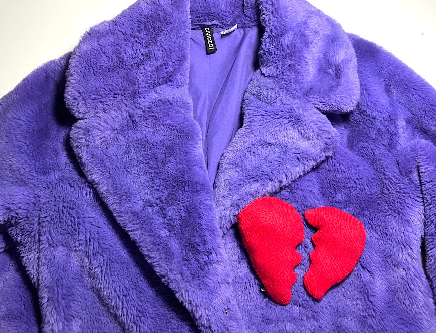 Broken Hearted: Bold Red Asymmetric Brooch Set