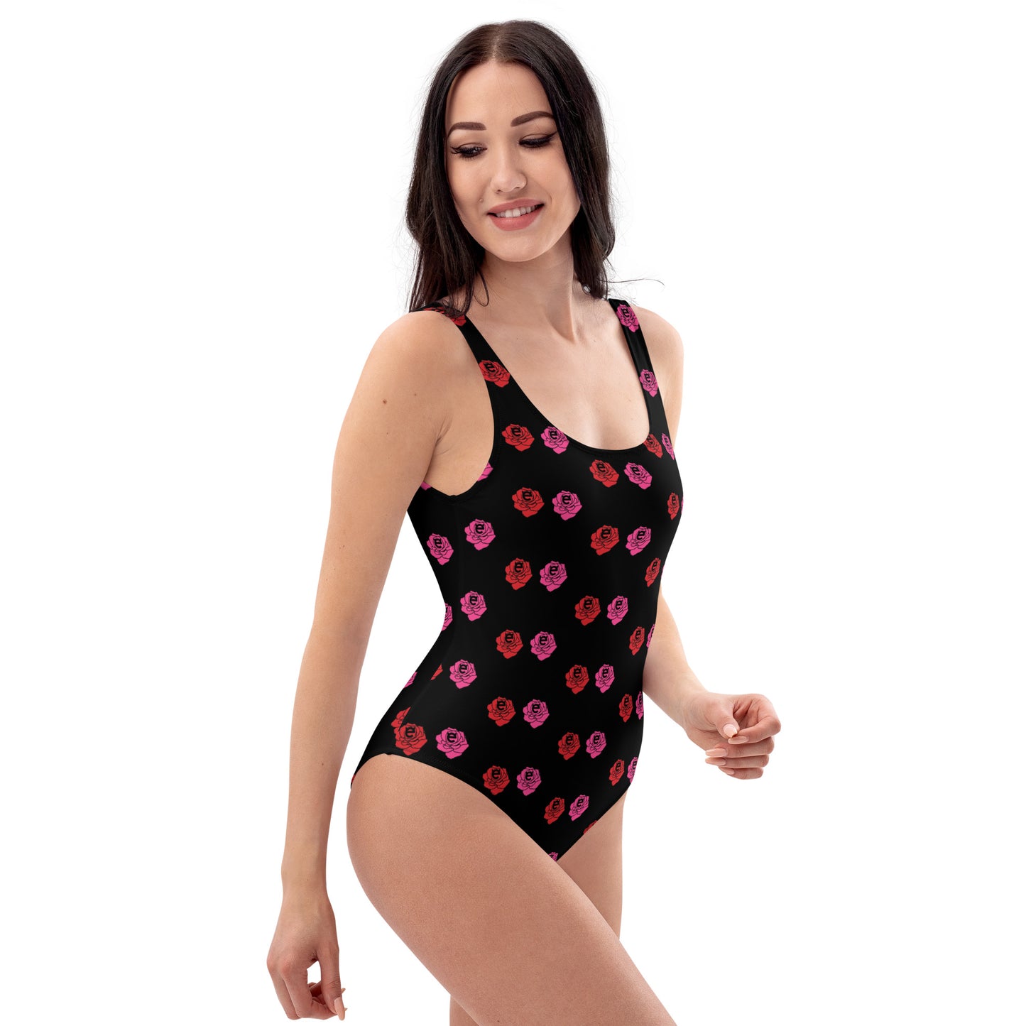 Evil Kitty Swimsuit with Roses
