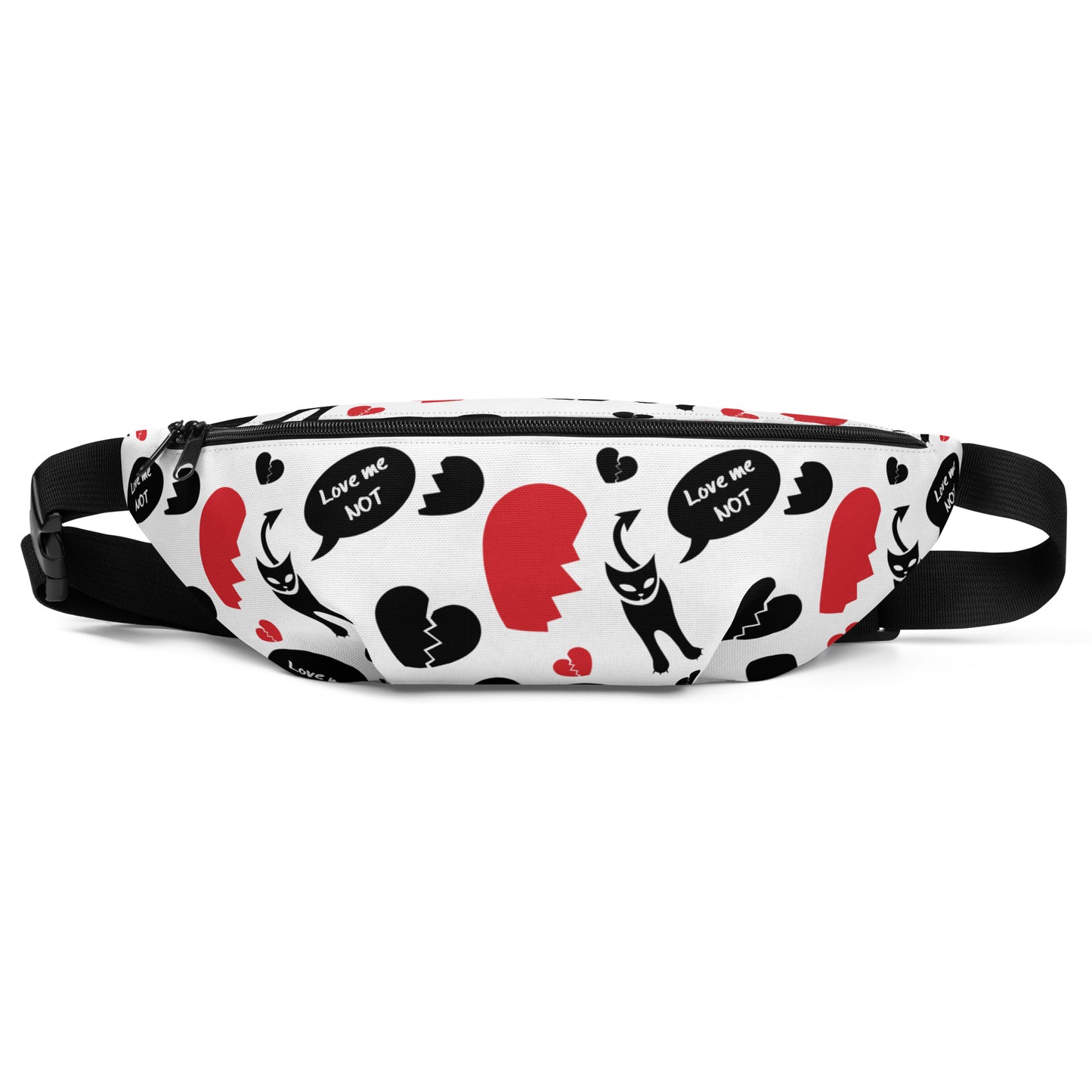 Anti Valentine's Day Evil Kitty Fanny Pack