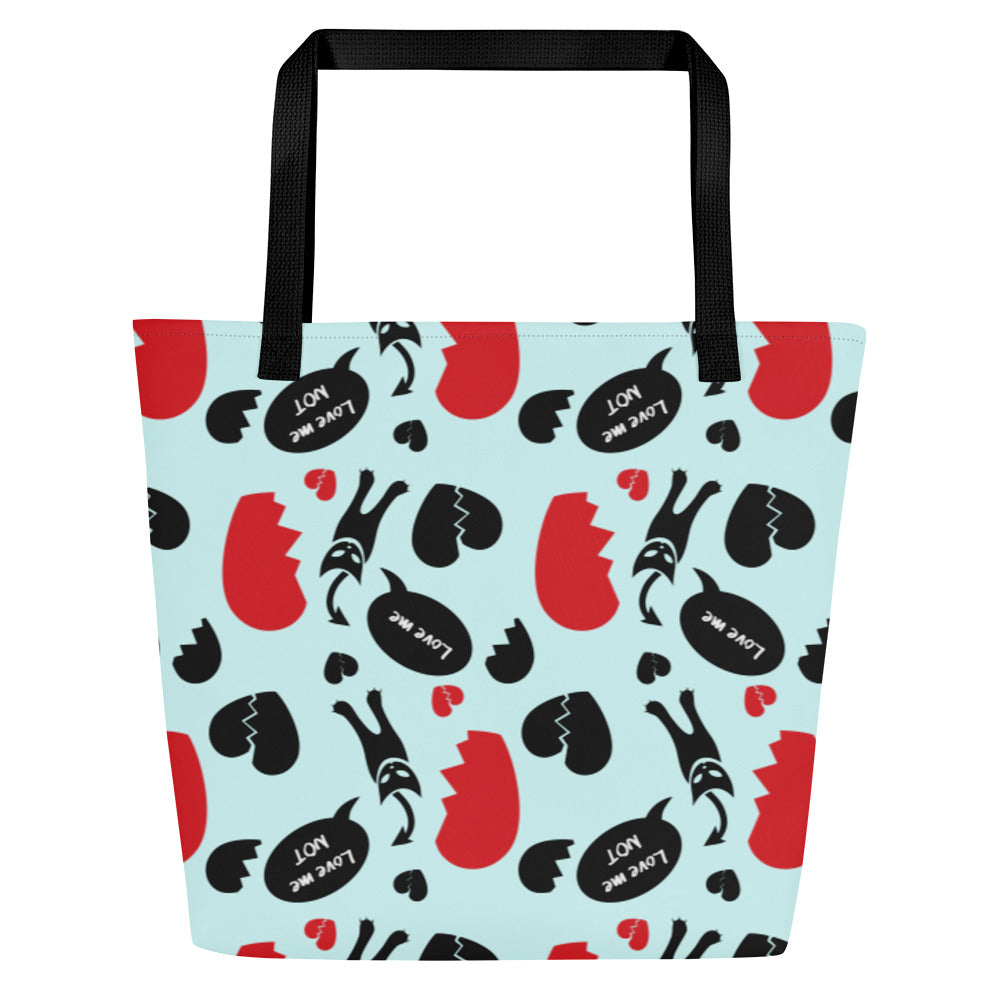 Anti Valentine's Day Evil Kitty Tote