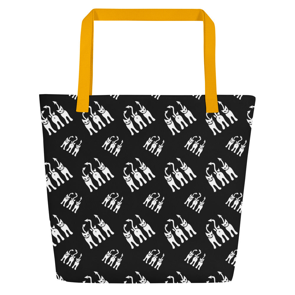 Evil Kitty Large Tote Bag