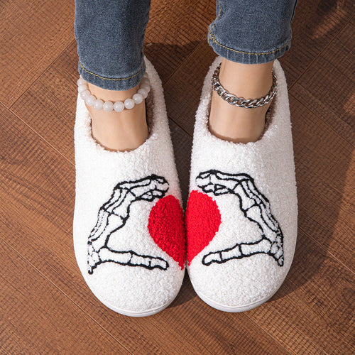 💀🖤 Halloween Love Skull-Hand Slippers 🖤💀
