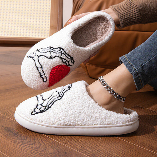 💀🖤 Halloween Love Skull-Hand Slippers 🖤💀