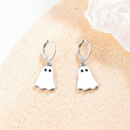 Halloween Ghost Earrings For Women Gold Ghost Huggie Hoop Earrings