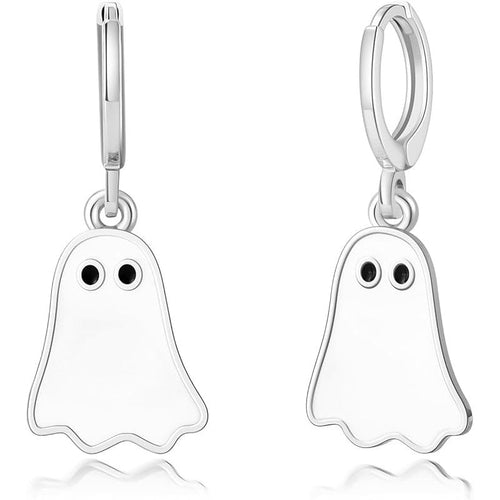 Halloween Ghost Earrings For Women Gold Ghost Huggie Hoop Earrings