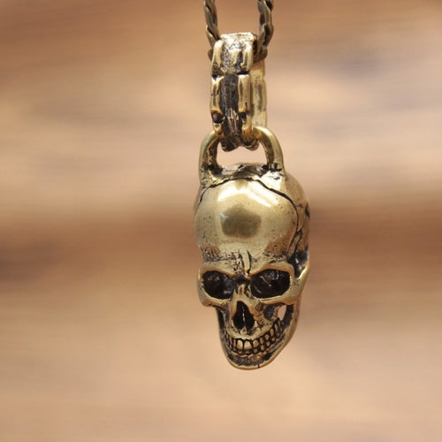 Brass Skull Necklace