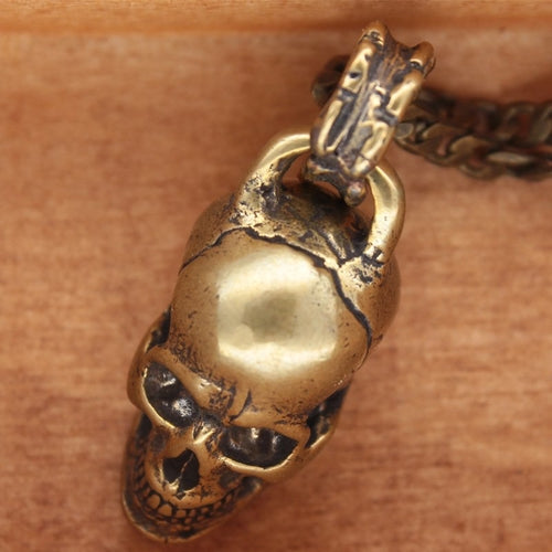 Brass Skull Necklace