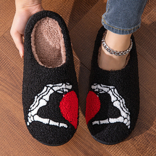 💀🖤 Halloween Love Skull-Hand Slippers 🖤💀